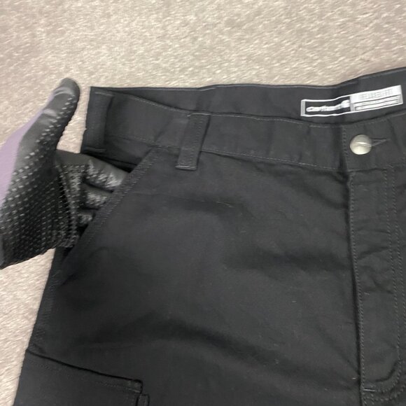 Carhartt Rugged Flex Relaxed Fit Canvas Cargo Work Pants Men's 40 x 32 Black - Picture 4 of 15